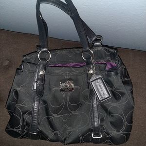 Black Coach Shoulder purse previously owned